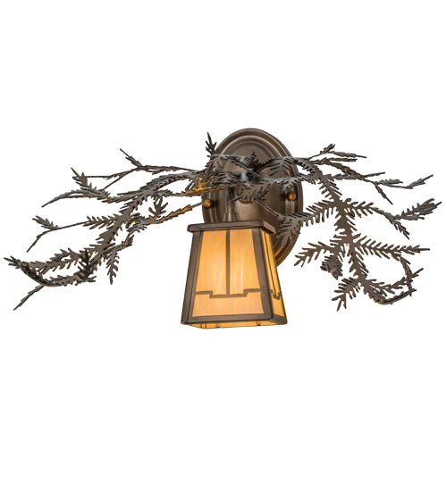 16"W Pine Branch Valley View Wall Sconce