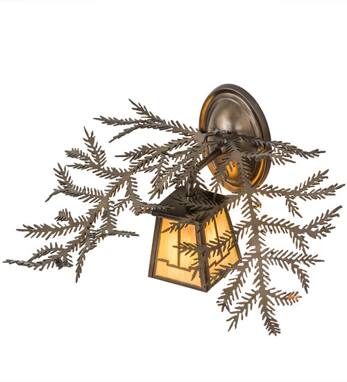 16"W Pine Branch Valley View Wall Sconce