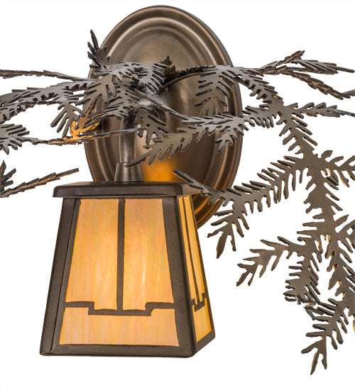 16"W Pine Branch Valley View Wall Sconce