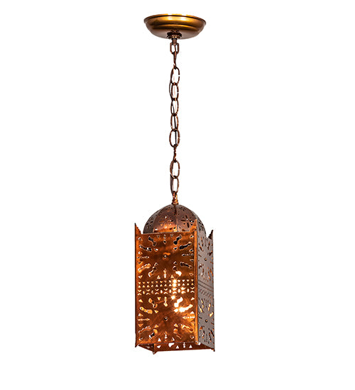 5" Square Moroccan Mini Pendant