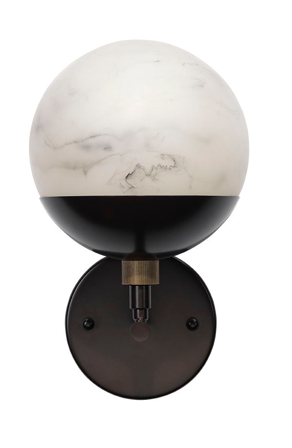 Metro Wall Sconce-White-Oil Rubbed Bronze