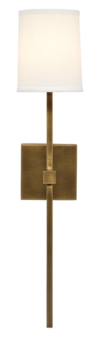 Minerva Wall Sconce-Antique Brass-White