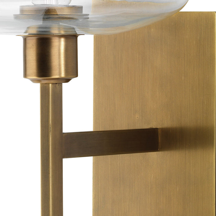 Scando Mod Sconce-Antique Brass-Clear Glass