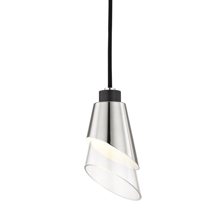 Angie Pendant - Polished Nickel/Dusk Black