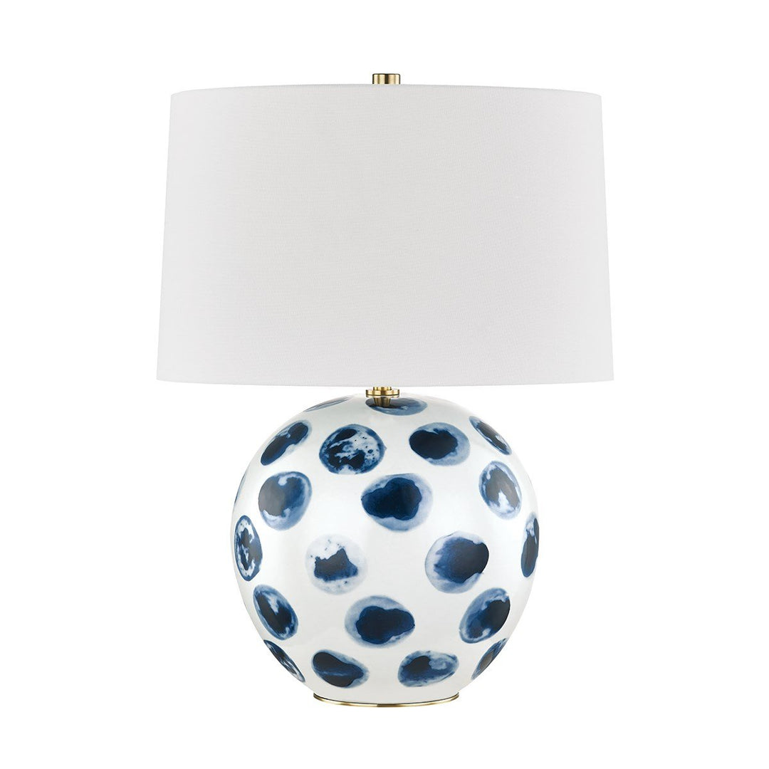 Blue Point Table Lamp - White/Blue Dots