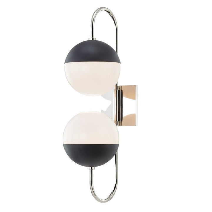 Renee Wall Sconce 23" - Polished Nickel/Dusk Black