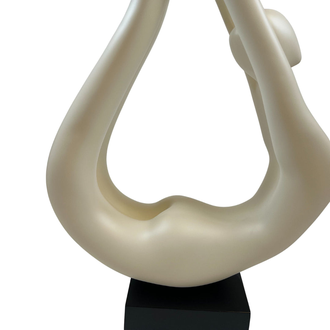 Yoga White Sculpture - Black Base