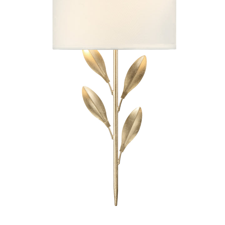 Crystorama Broche 2 Light Antique Gold Sconce