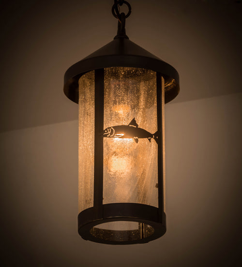 8"W Bonefish Fulton Hanging Lantern Pendant