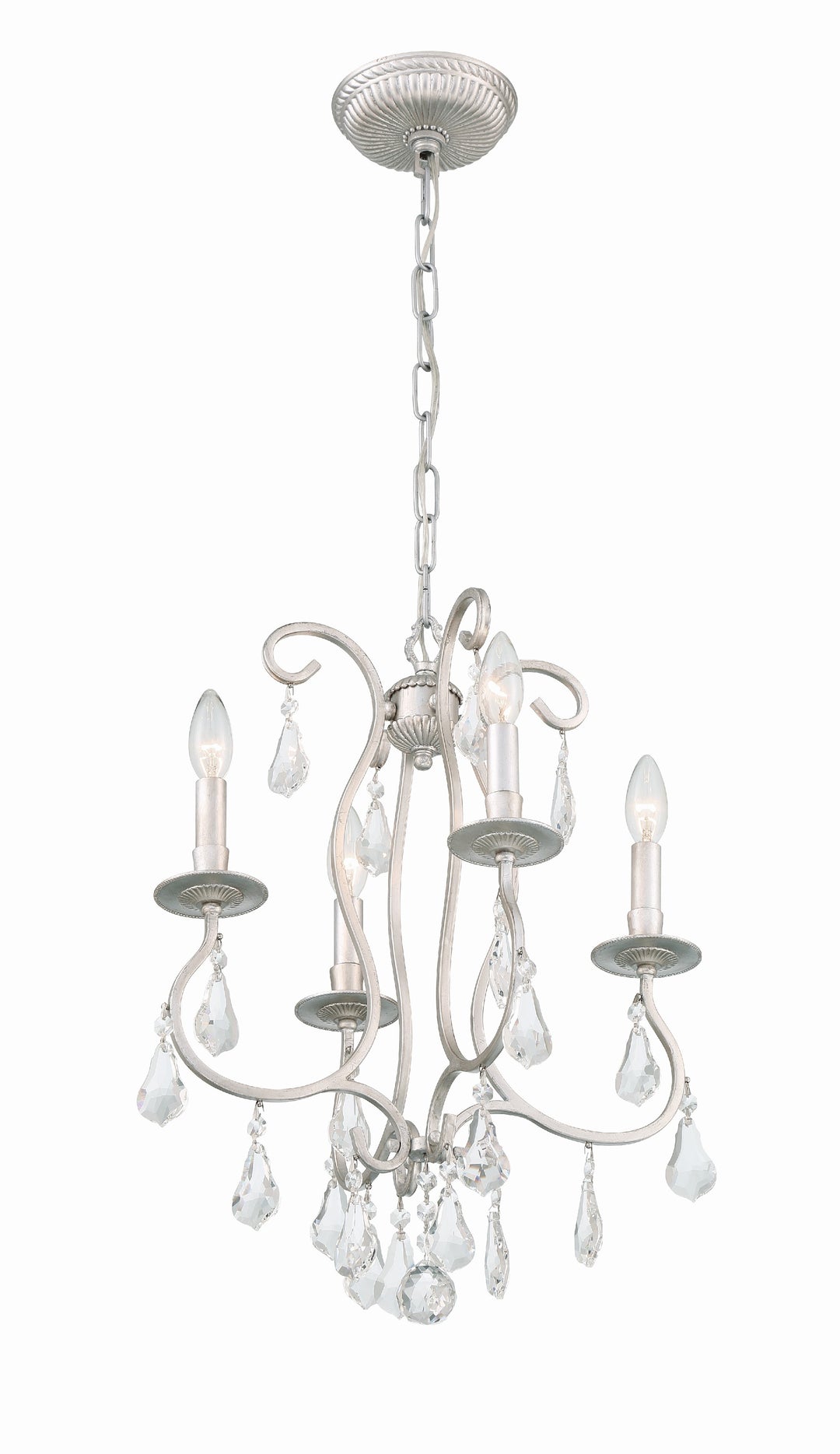 Crystorama Ashton 4 Light Swarovski Strass Crystal English Bronze Mini Chandelier