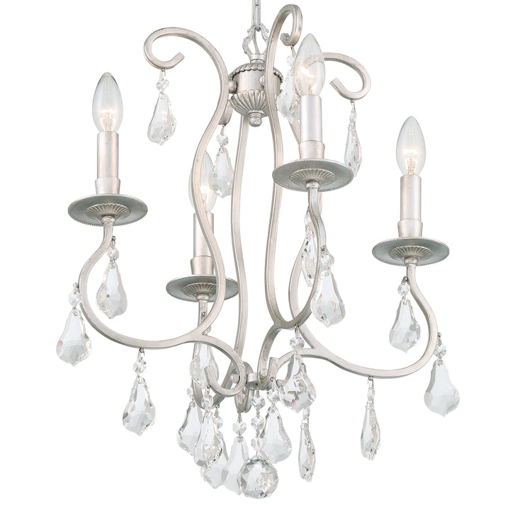 Crystorama Ashton 4 Light Swarovski Strass Crystal English Bronze Mini Chandelier