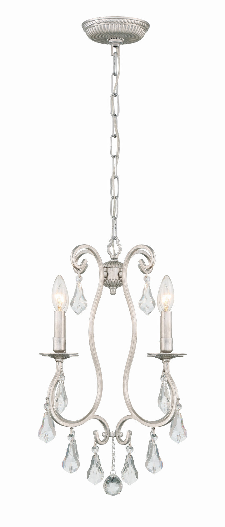 Crystorama Ashton 4 Light Swarovski Strass Crystal English Bronze Mini Chandelier