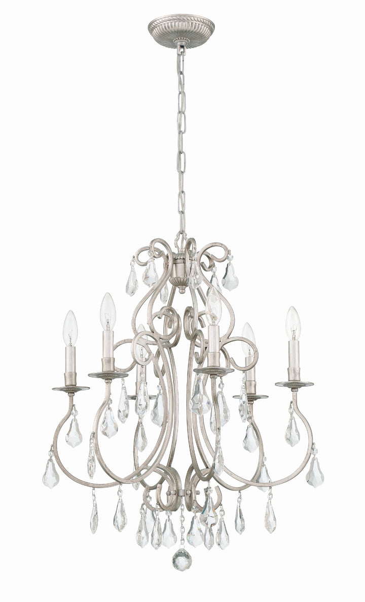 Crystorama Ashton 6 Light Swarovski Strass Crystal English Bronze Chandelier