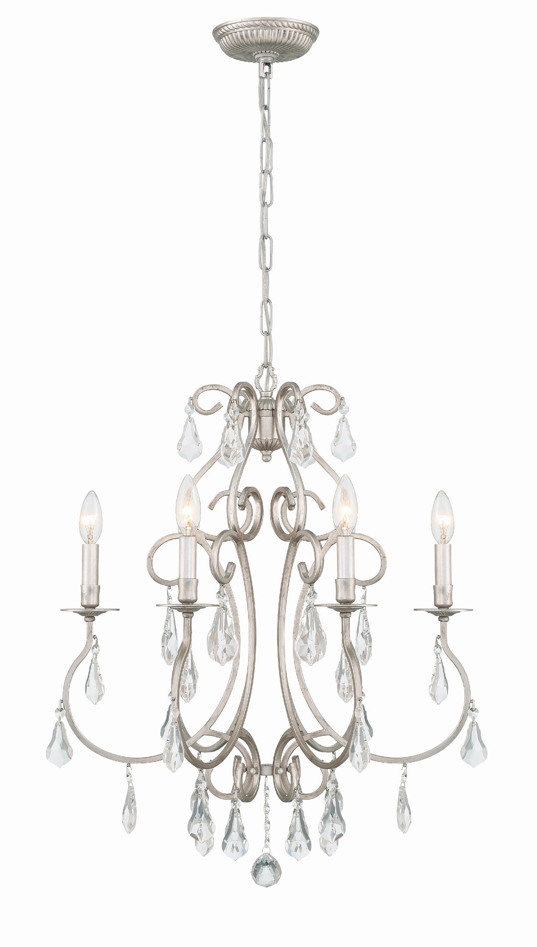 Crystorama Ashton 6 Light Swarovski Strass Crystal English Bronze Chandelier