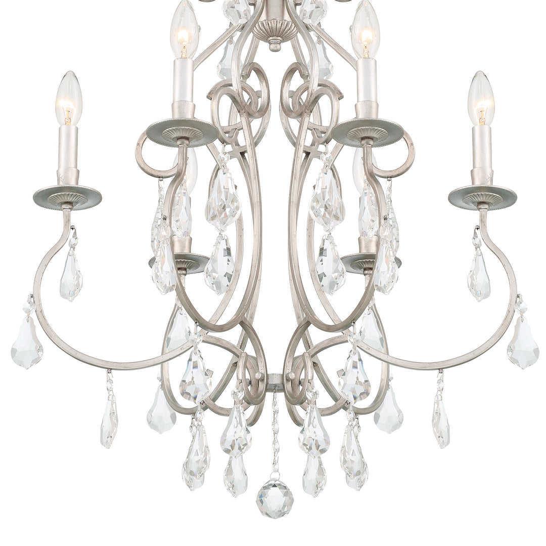 Crystorama Ashton 6 Light Swarovski Strass Crystal English Bronze Chandelier