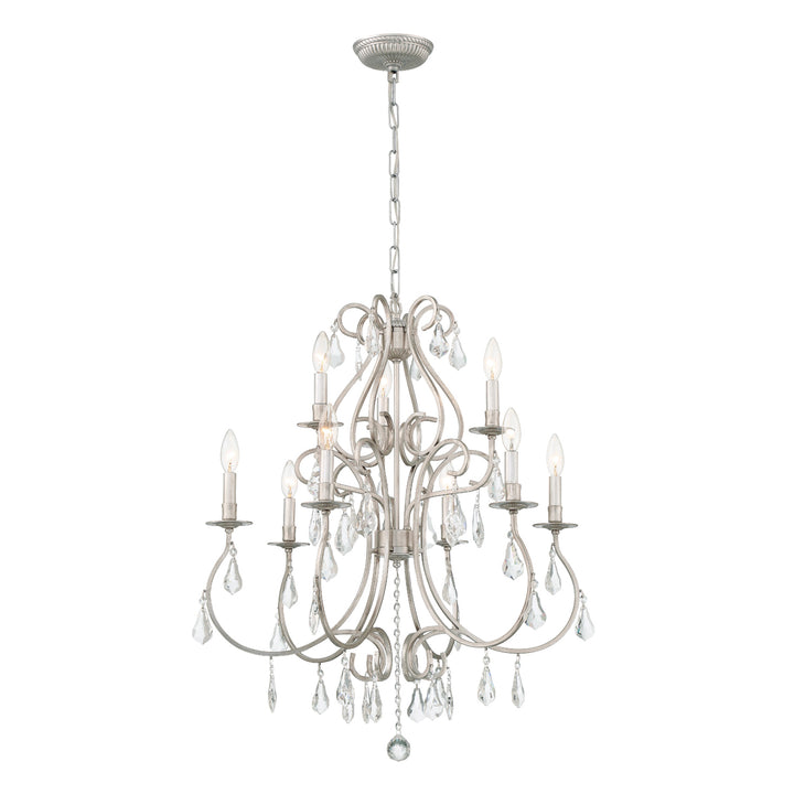 Ashton 9 Light Swarovski Strass Crystal English Bronze Chandelier