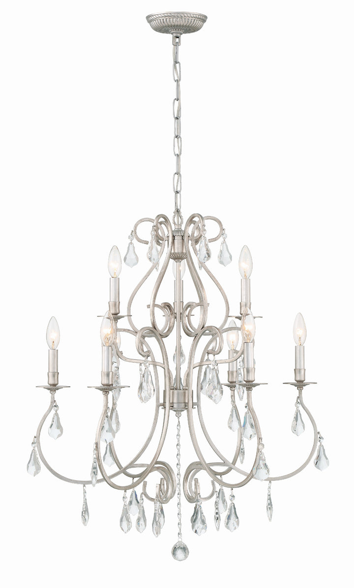 Crystorama Ashton 9 Light Swarovski Strass Crystal English Bronze Chandelier