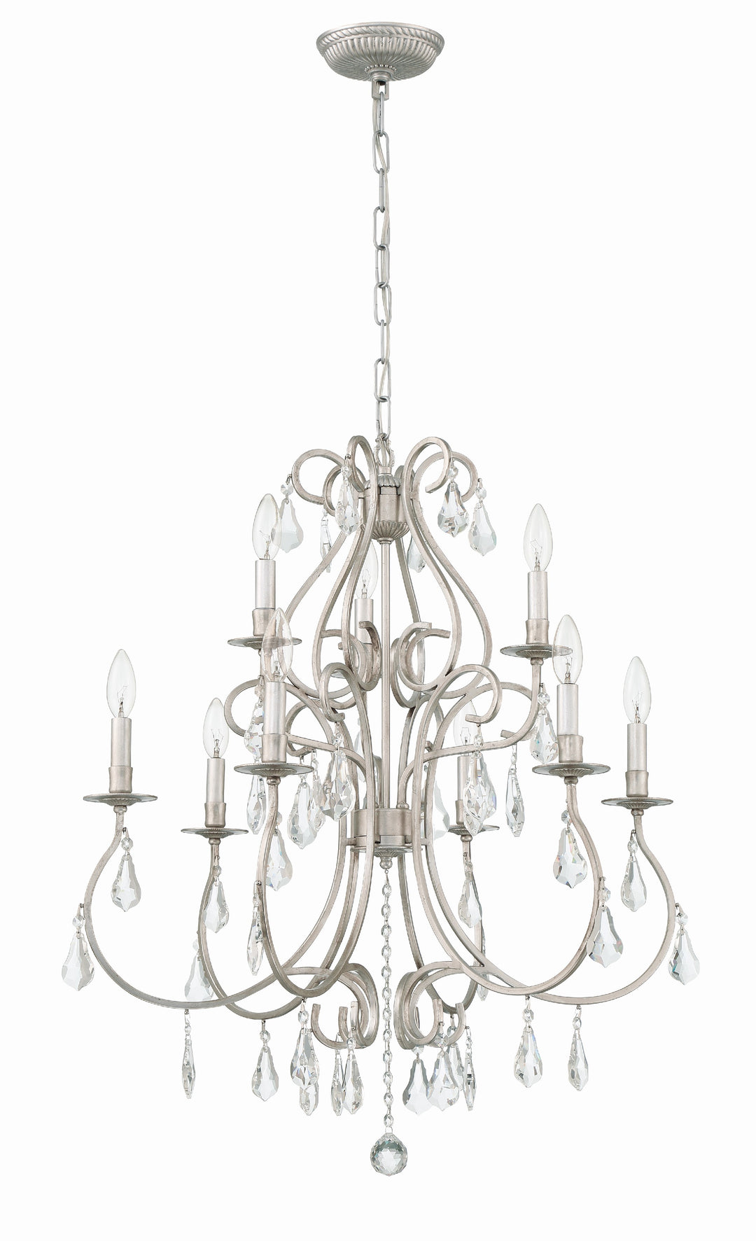 Crystorama Ashton 9 Light Swarovski Strass Crystal English Bronze Chandelier