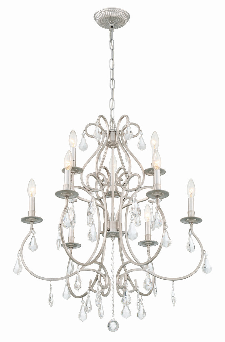 Crystorama Ashton 9 Light Swarovski Strass Crystal English Bronze Chandelier