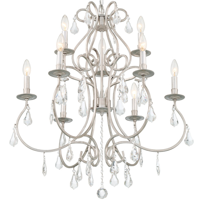 Crystorama Ashton 9 Light Swarovski Strass Crystal English Bronze Chandelier