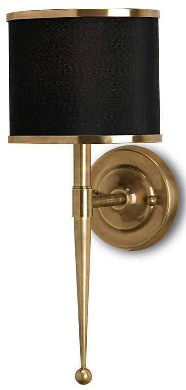 Primo Black Brass Wall Sconce