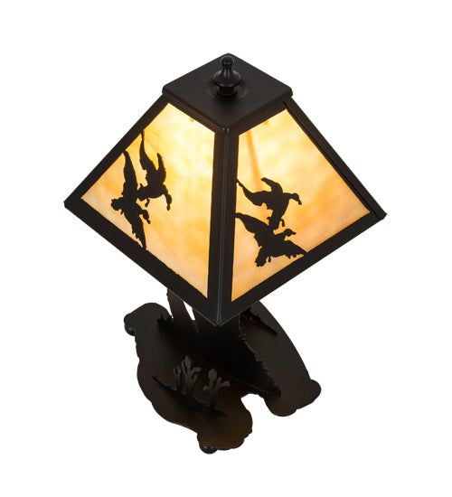 15.5"H Duck Hunter W/Dog Accent Lamp