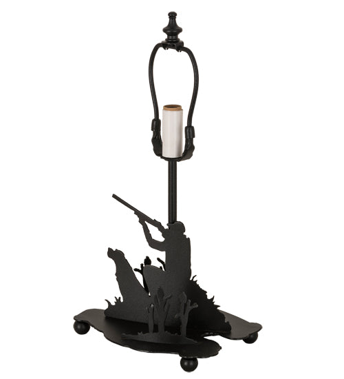 15.5"H Duck Hunter W/Dog Accent Lamp