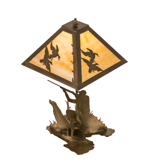 21"H Duck Hunter W/Dog Table Lamp