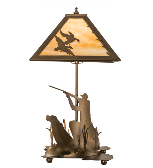 21"H Duck Hunter W/Dog Table Lamp