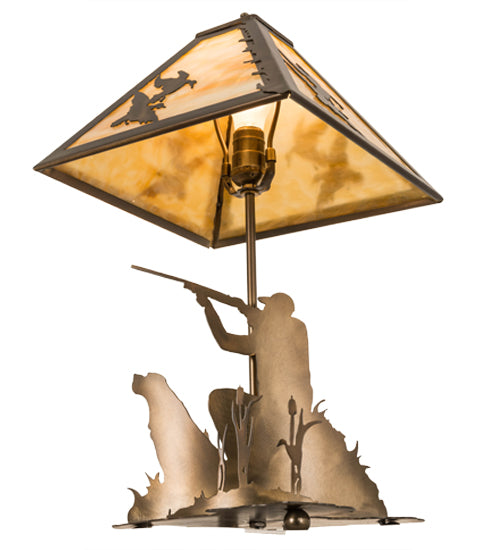 21"H Duck Hunter W/Dog Table Lamp