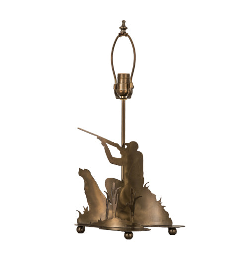 21"H Duck Hunter W/Dog Table Lamp