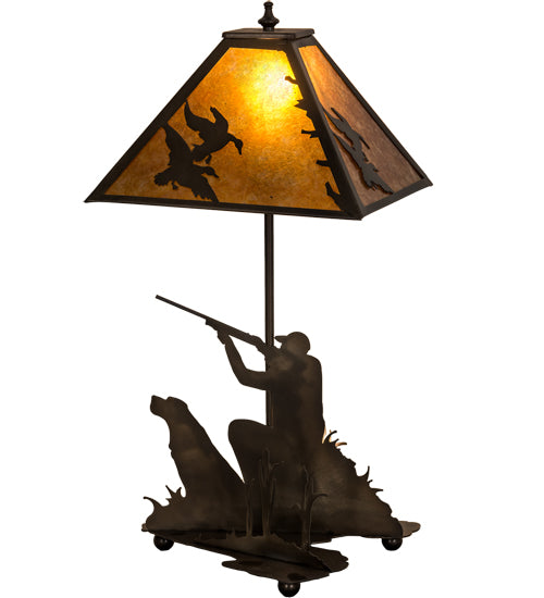 20"H Duck Hunter W/Dog Table Lamp