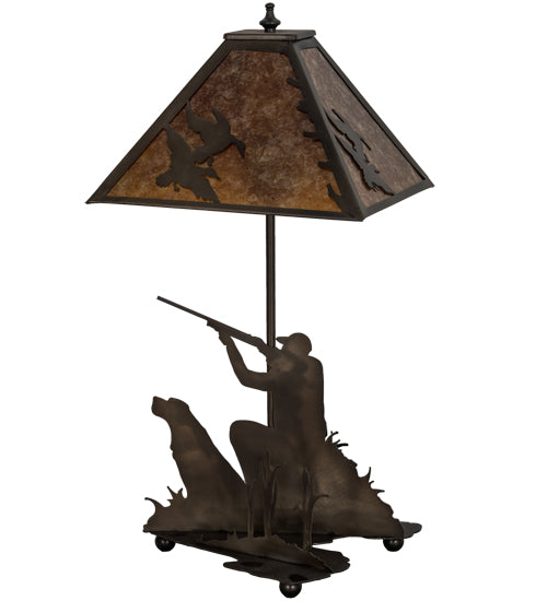 20"H Duck Hunter W/Dog Table Lamp