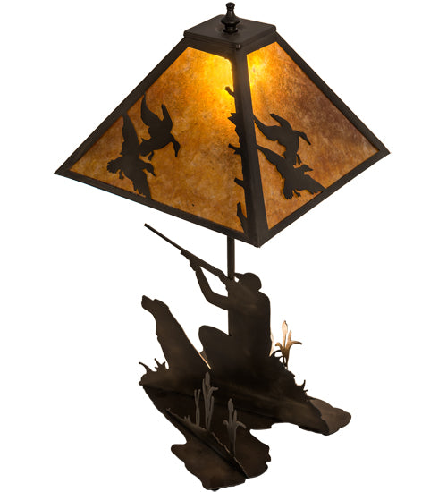 20"H Duck Hunter W/Dog Table Lamp