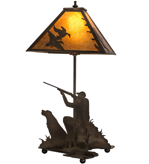 20"H Duck Hunter W/Dog Table Lamp