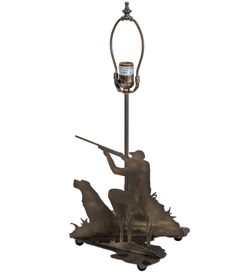 20"H Duck Hunter W/Dog Table Lamp