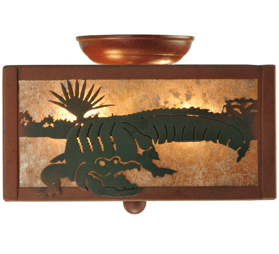 10" Square Alligator Flushmount