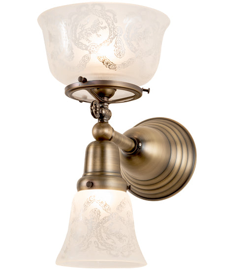 7" Wide Revival Gas & Electric 2 Light Wall Sconce