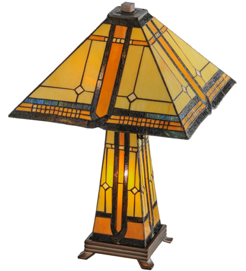 25"H Sierra Prairie Mission Lighted Base Table Lamp