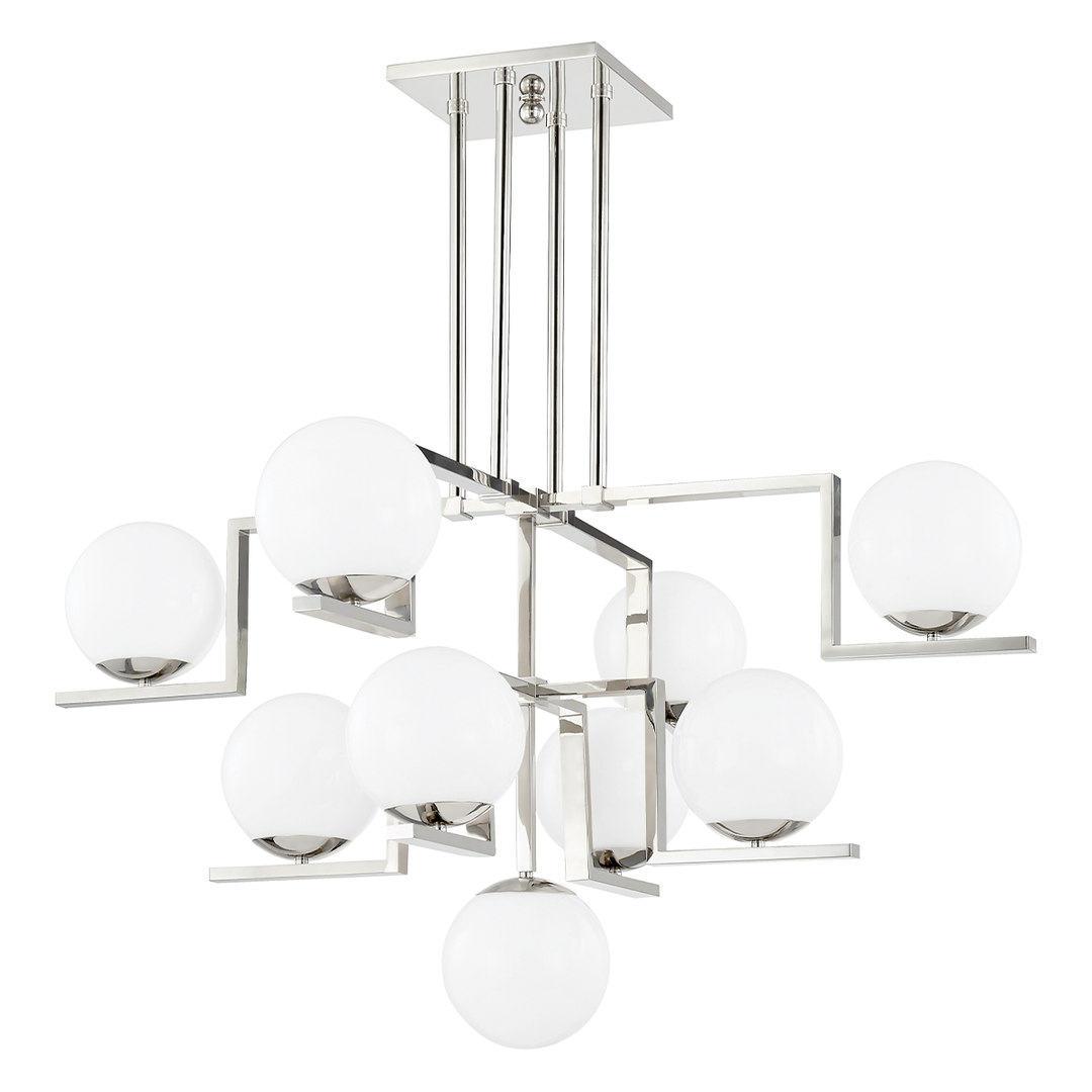 Tanner 9 Light Chandelier - Polished Nickel