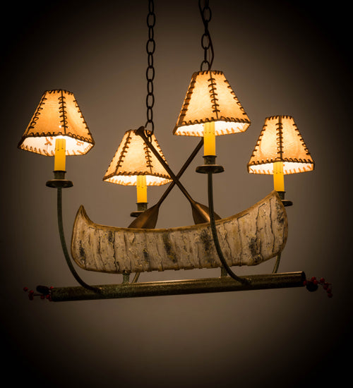 30"L Canoe 4 Lt Chandelier