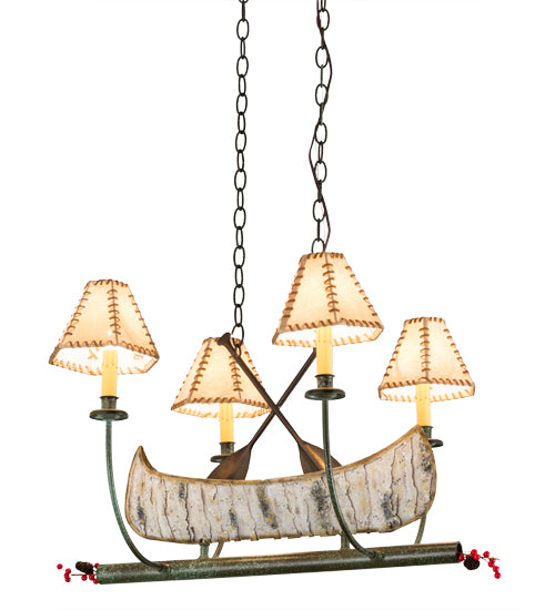 30"L Canoe 4 Lt Chandelier