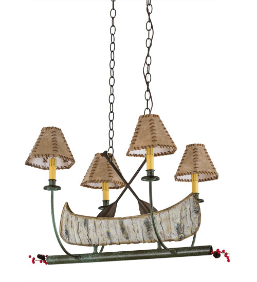 30"L Canoe 4 Lt Chandelier