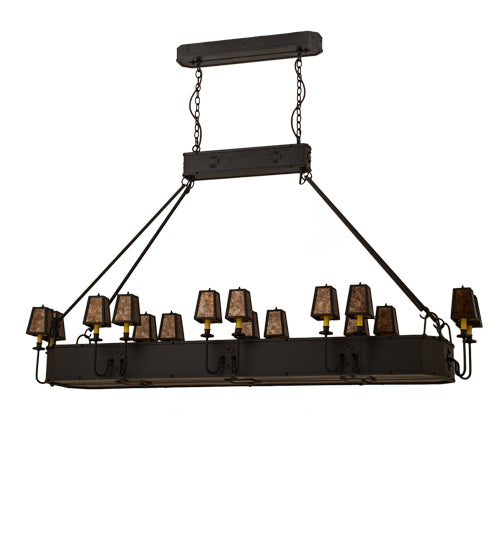 82"L Carpathian 16 Lt Oblong Chandelier