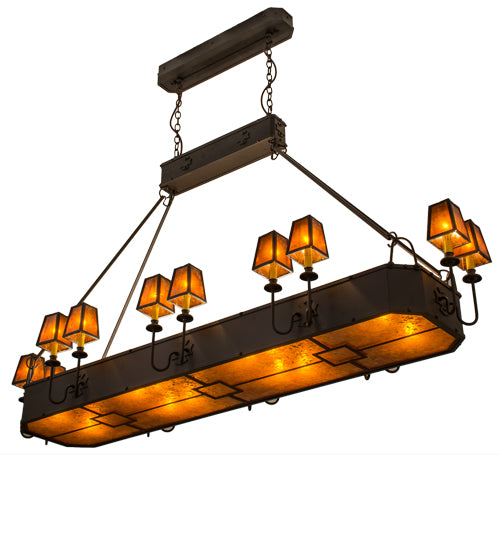 82"L Carpathian 16 Lt Oblong Chandelier