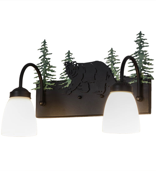 16" Wide Lone Bear 2 Light Vanity Light