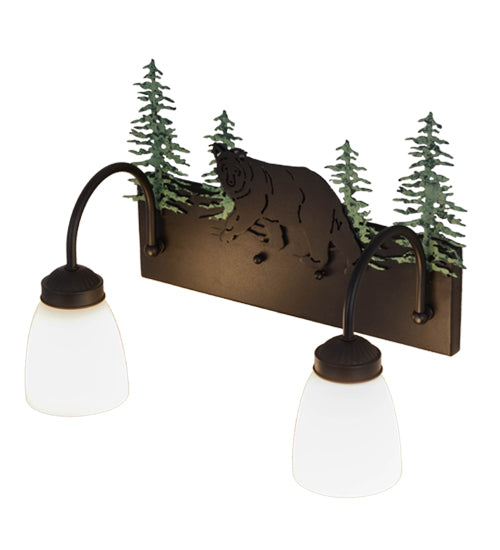 16" Wide Lone Bear 2 Light Vanity Light