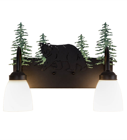 16" Wide Lone Bear 2 Light Vanity Light