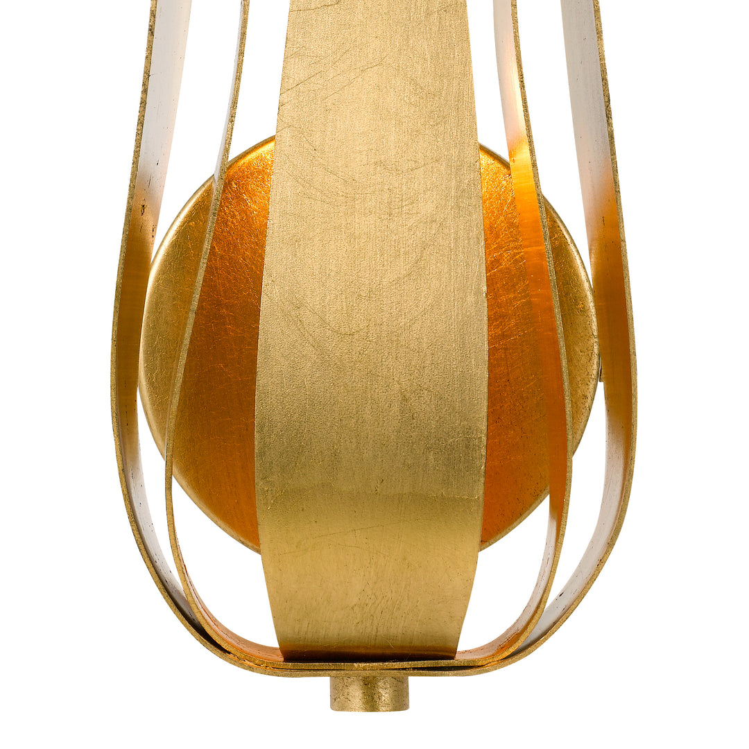 Crystorama Broche 1 Light Antique Gold Sconce