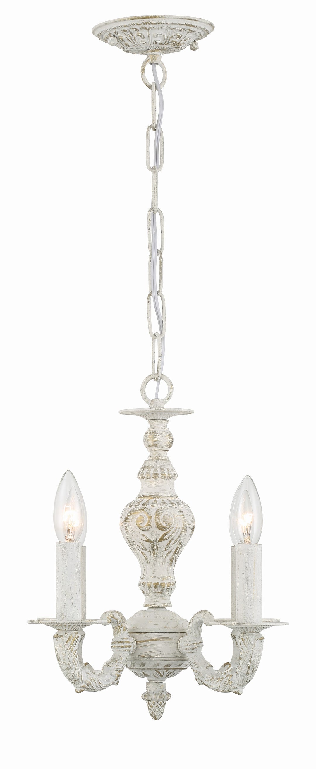 Crystorama Paris Market 4 Light Antique White Mini Chandelier